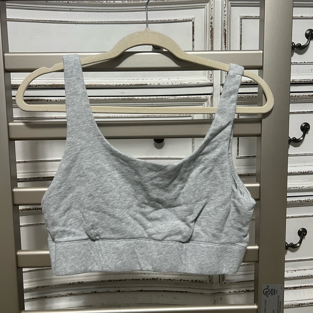 Gray Women's Sweatshirt Bra/Top